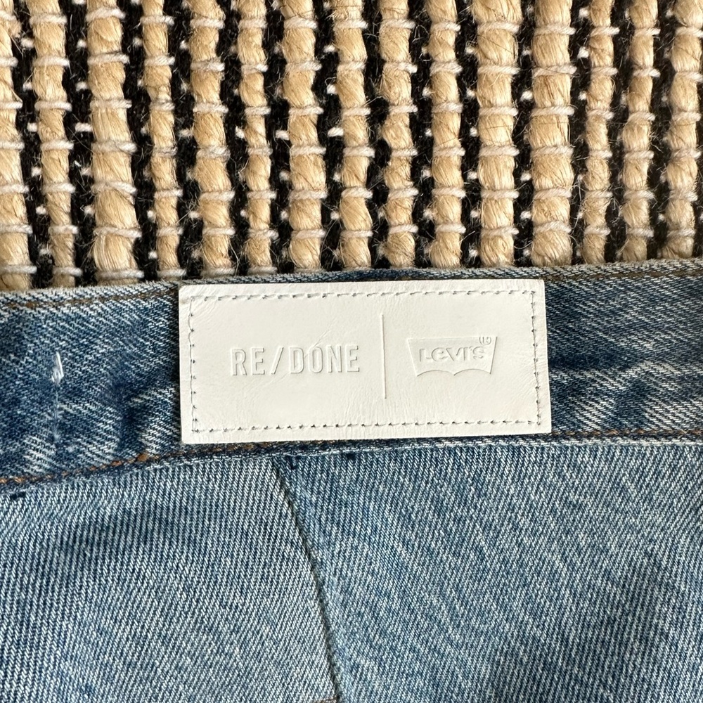 Re/Done High Rise Patchwork Jeans - Blue - Picture 7 of 16